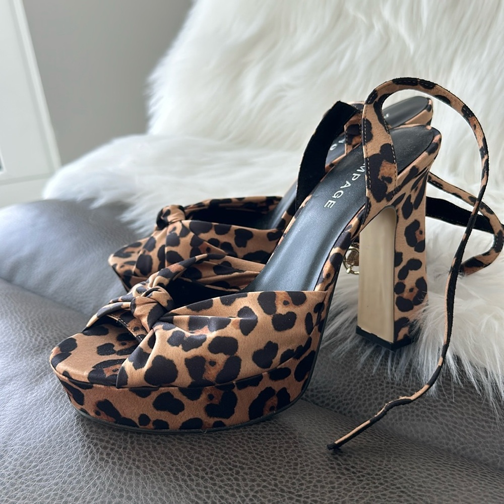 Rampage Leopard heels 8.5 new